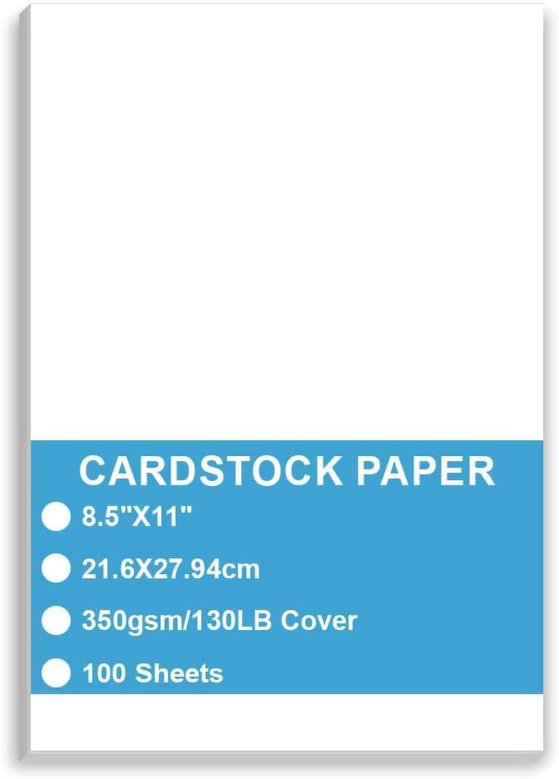 Cardstock Paper – Plain Heavy Bright White Stock, Cover Stock Paper, Extra He…
