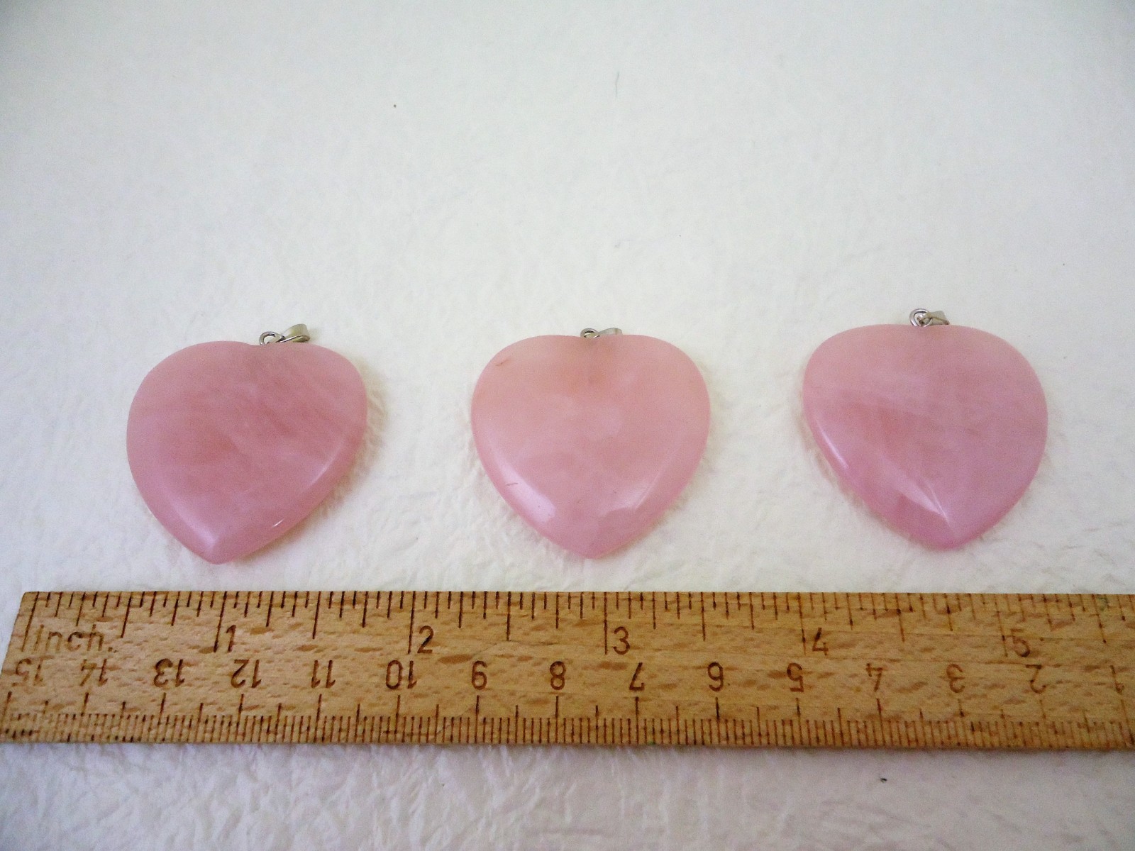 5 Stone Pendants: Quartz, Amethyst Geode. +Glass mixed lot, w/bales, (no chains)