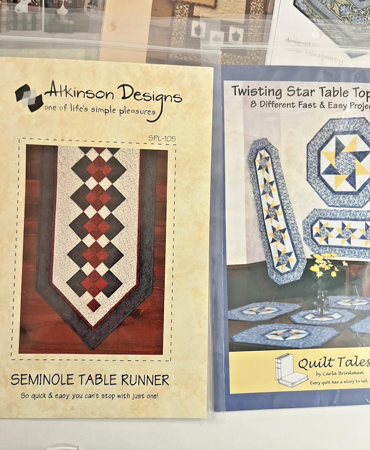 Lot 6 QUILT PATTERN Table Runners Seasonal Towels Varies Styles Pieced Applique