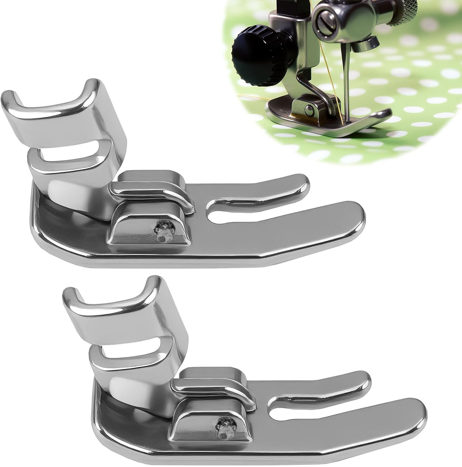 Low Shank Straight Stitch Presser Foot 10mm – 2 Pcs for Sewing Machines