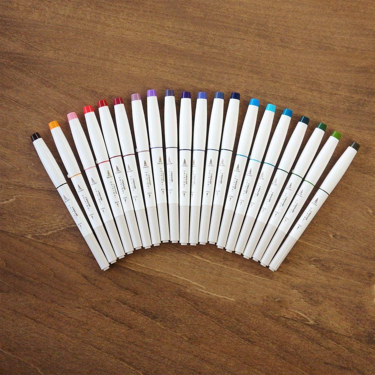 Sailor SHIKIORI Marker, 20 Colors Set (25-5400-000), White