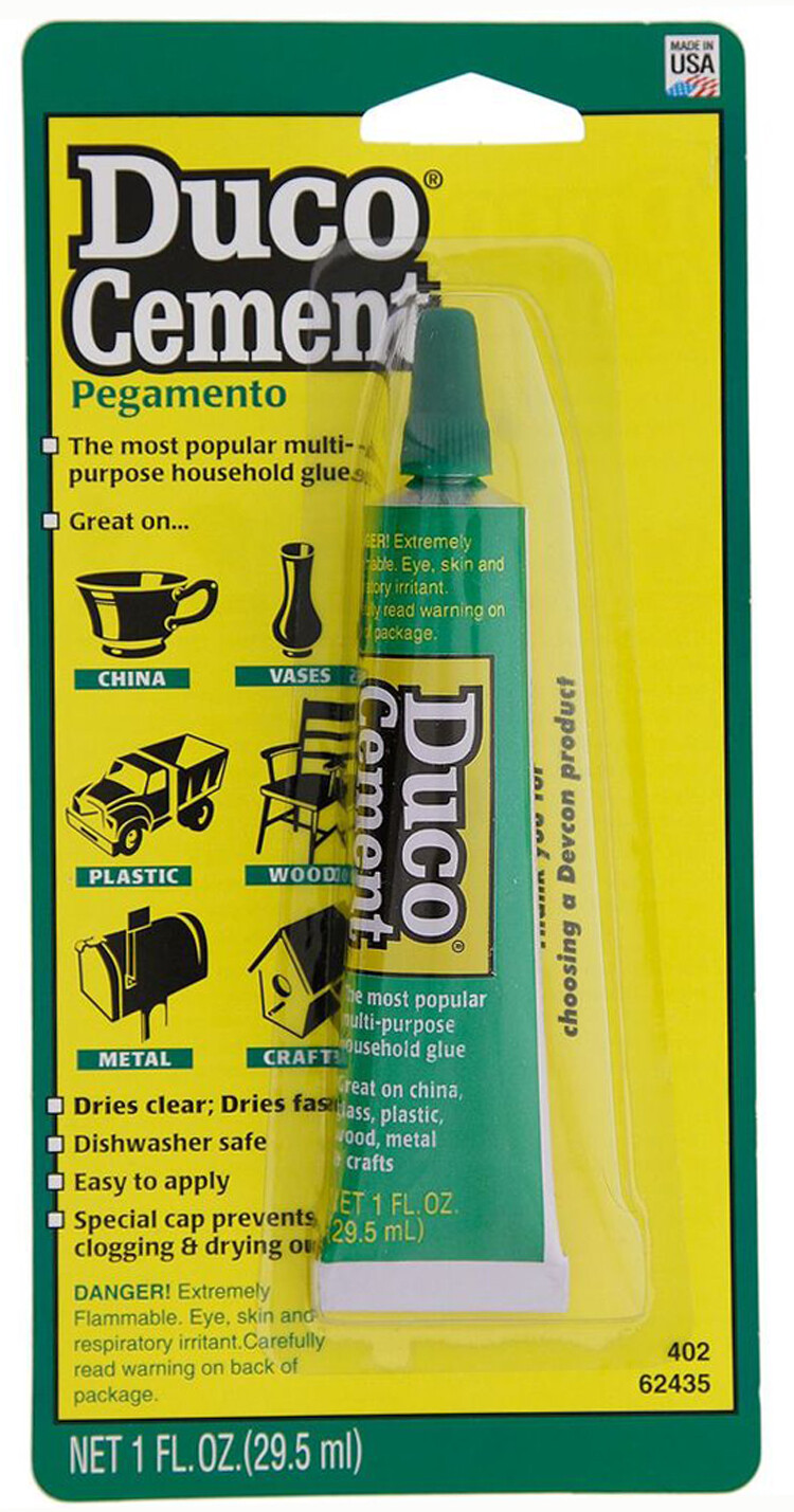 DUCO Cement Glue for Ceramic Glass Plastic Wood Metal 1oz NEW! 1 fl oz(gl62435)