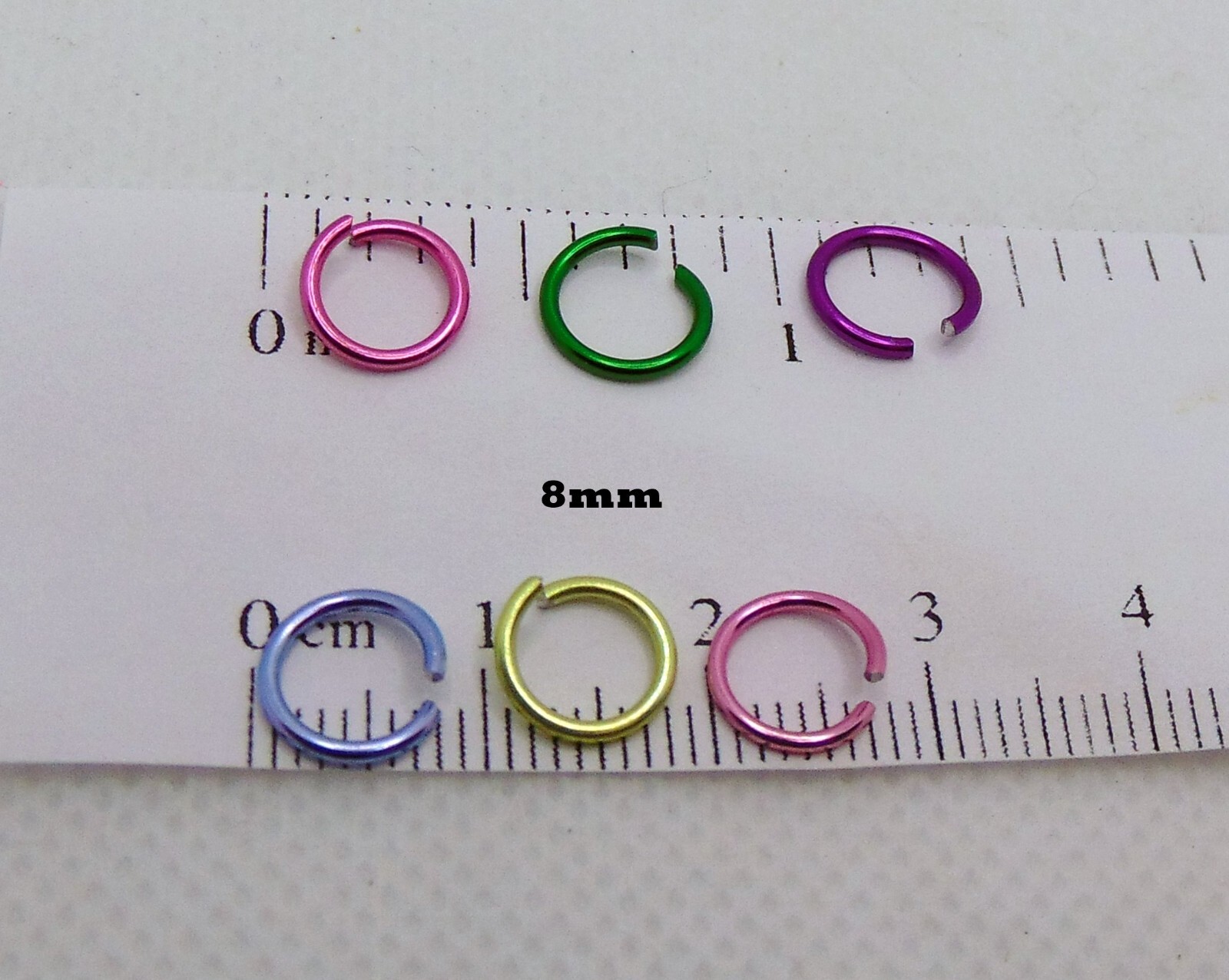 Color Mix Aluminum Jump Rings 6mm 8mm 10mm ~ 10 gram bags (150 – 400 pcs)
