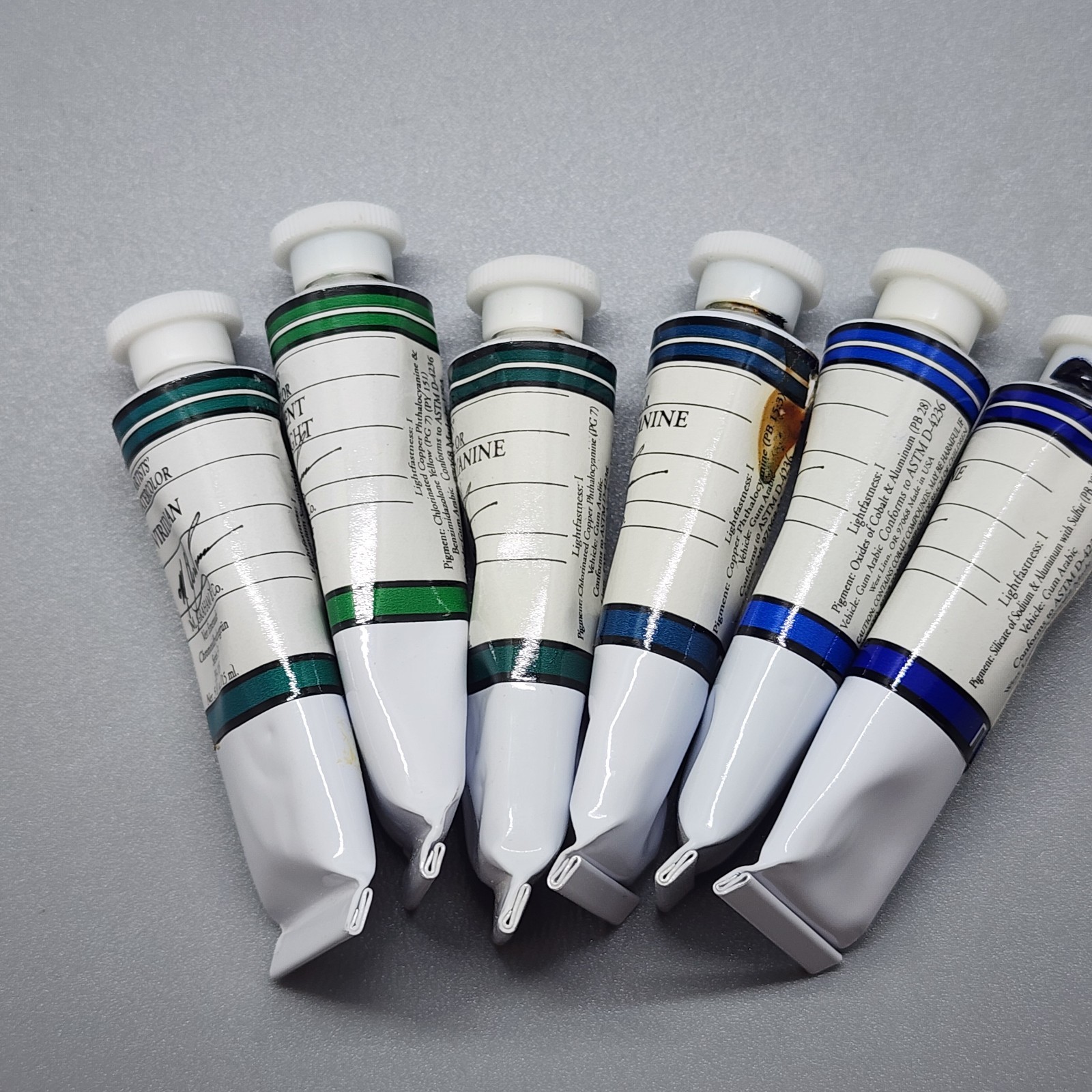 x6 M. Graham Artists Watercolor 15ml Tubes* – Phthalocyanine Blue Green Viridian