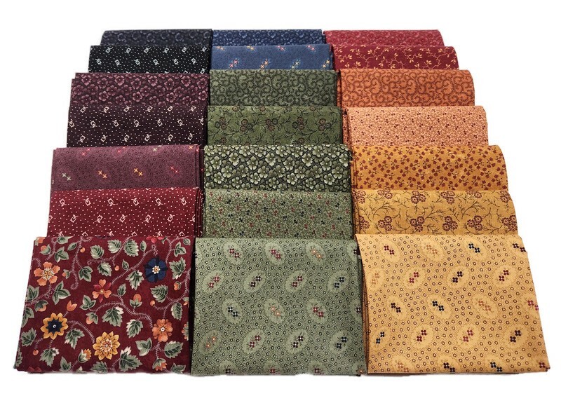 10 Fat Quarters – Kansas Troubles by Moda Calico Floral Flowers Quilting M228.05