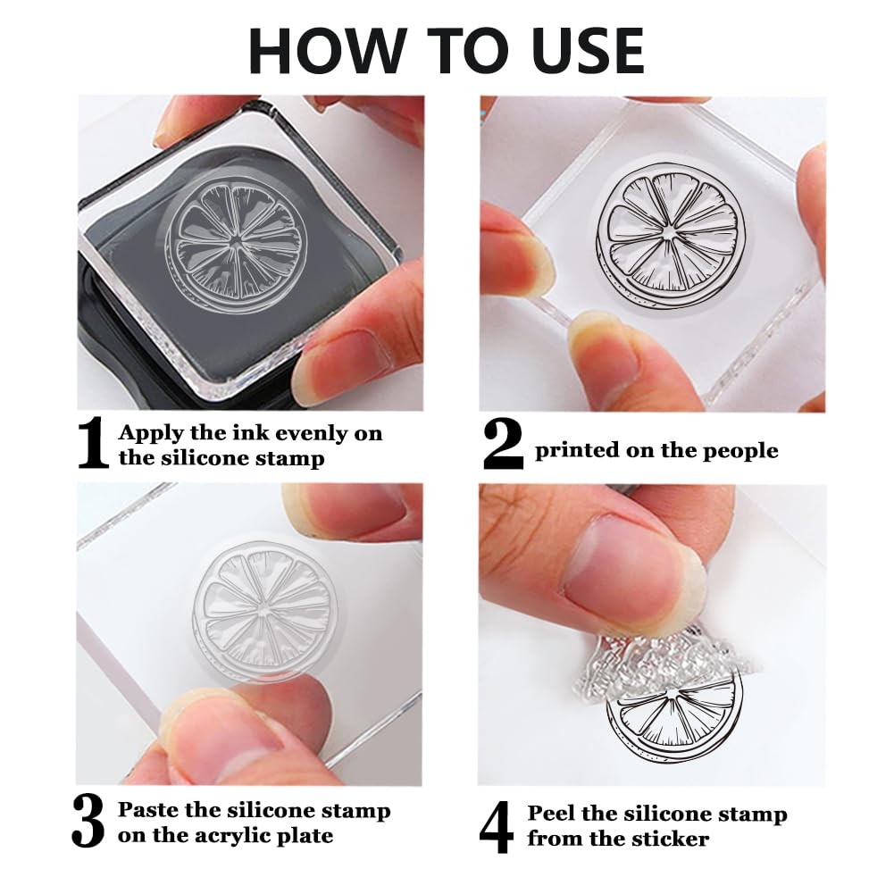 Lemons Clear Stamps Lemon Juice Transparent Silicone Stamp Flower Slices