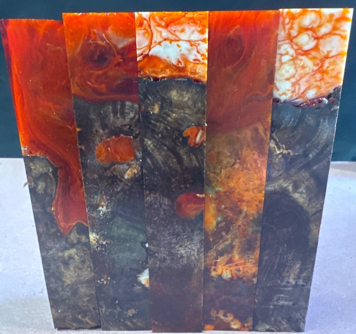 STABILIZED HYBRID MANGO BURL, PENBLANKS TOOL HANDLES MB146