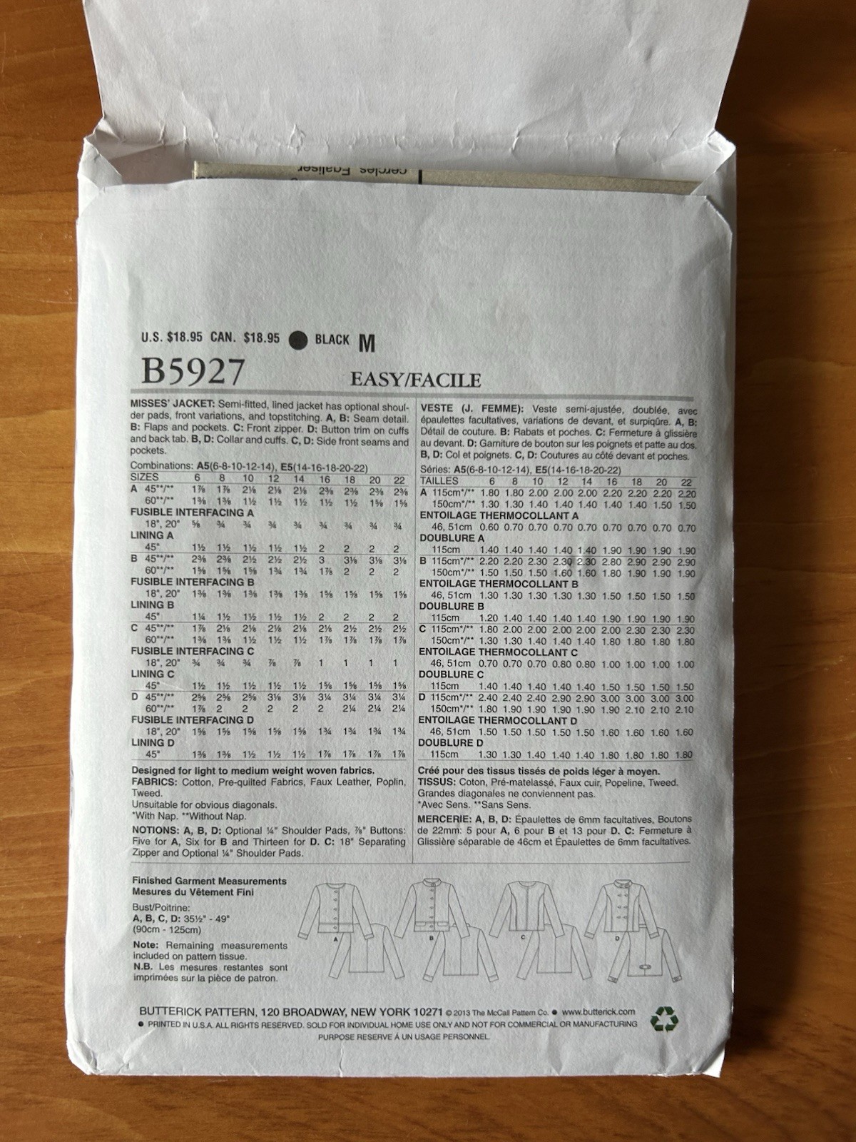 Womens Uncut Jacket Sewing Patterns, Lot of 8, Med-Lrg Or All Sizes