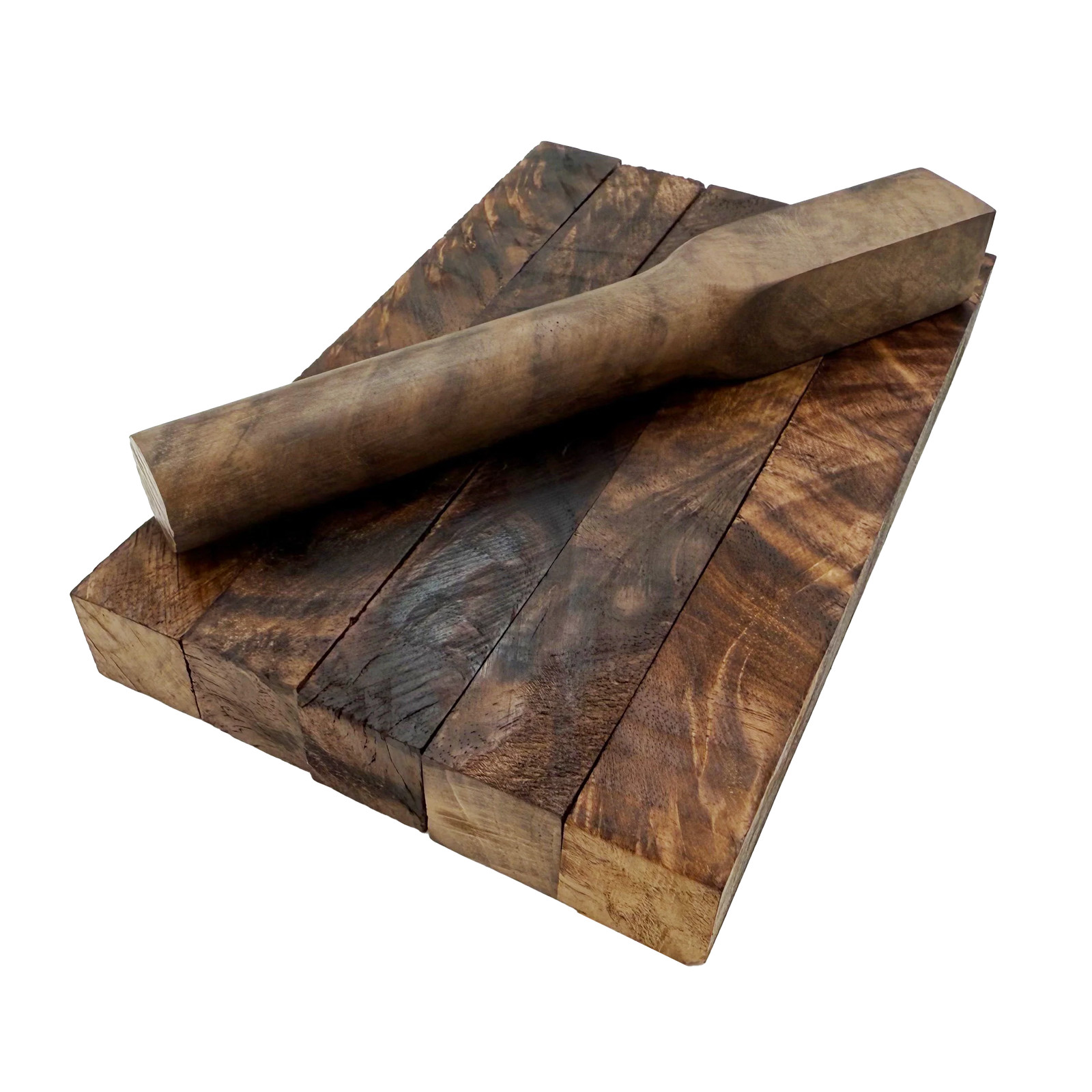 Burled Highly Figured Walnut Pen Blanks – 3/4″ x 3/4″ x 6″ (5 Pcs)
