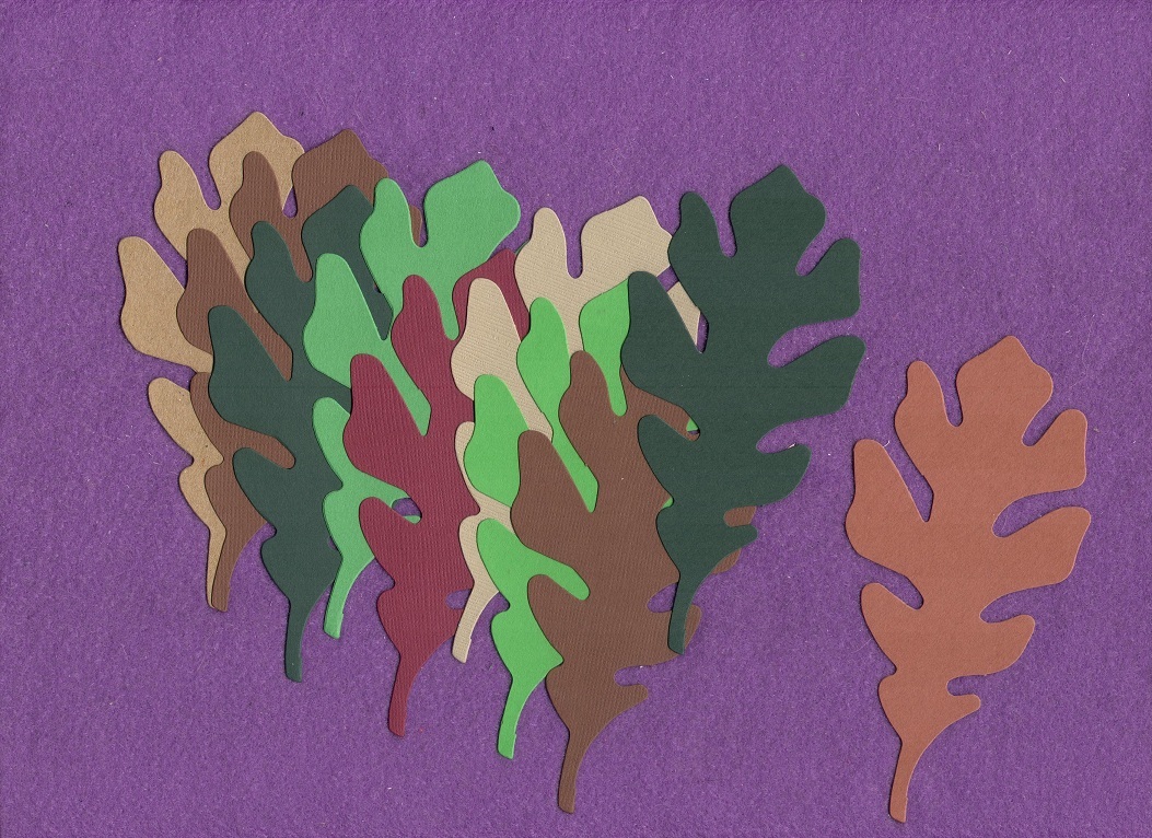 OAK LEAF large die cuts scrapbook cards