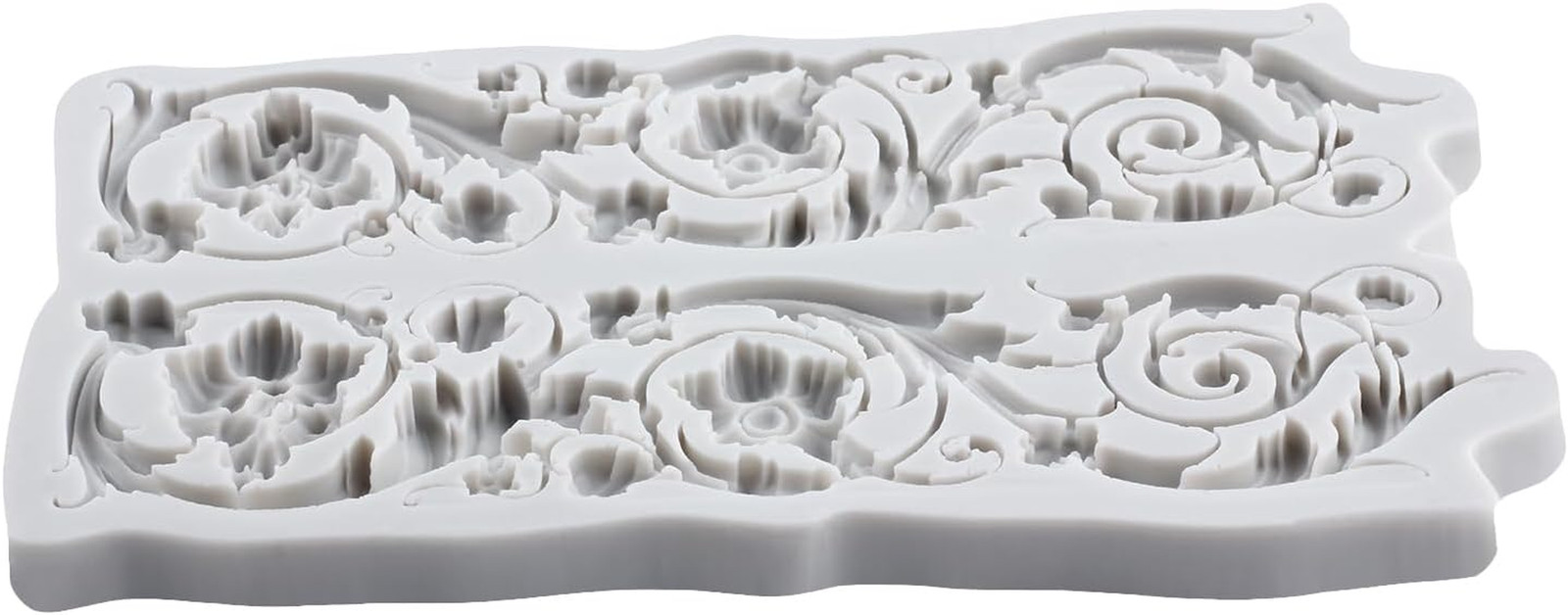 Baroque Style Polymer Clay Mold Curlicues Scroll Lace Silicone Molds 3D