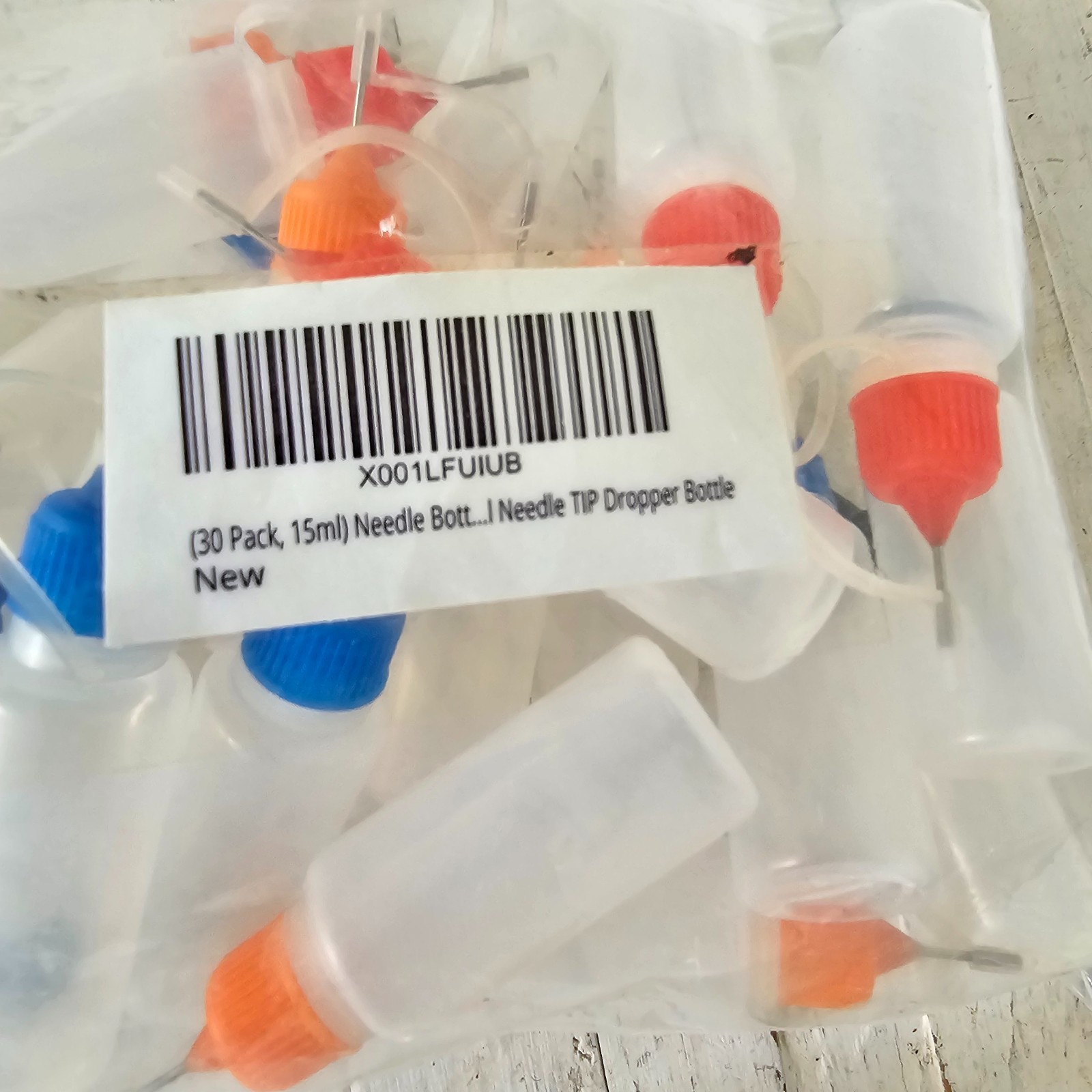 (30) 15ml Plastic Squeezable Dropper Bottle Needle Tip -Precision Tip Applicator