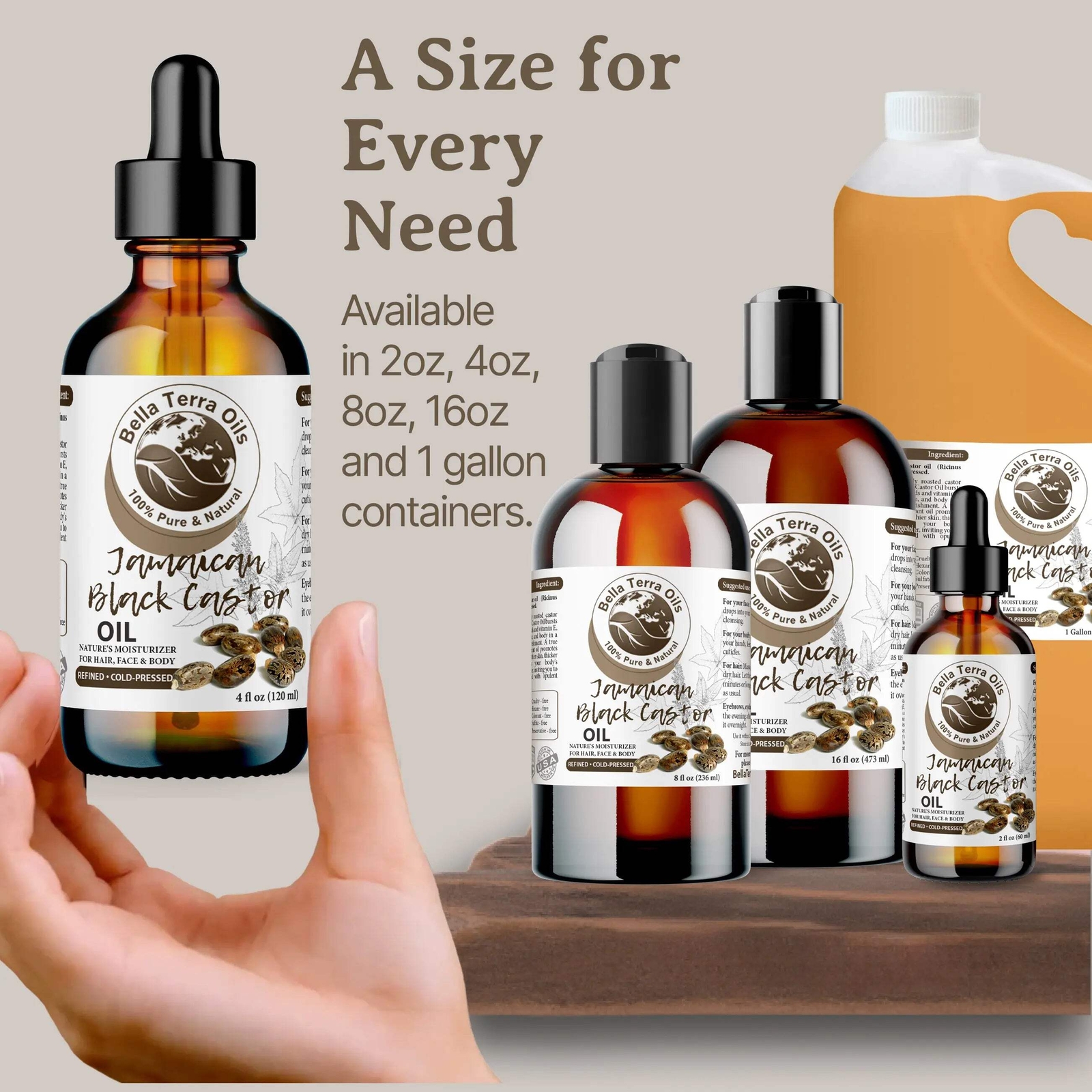 Black Castor Oil: Pure, Cold-Pressed, Ideal for Hair and Scalp Health