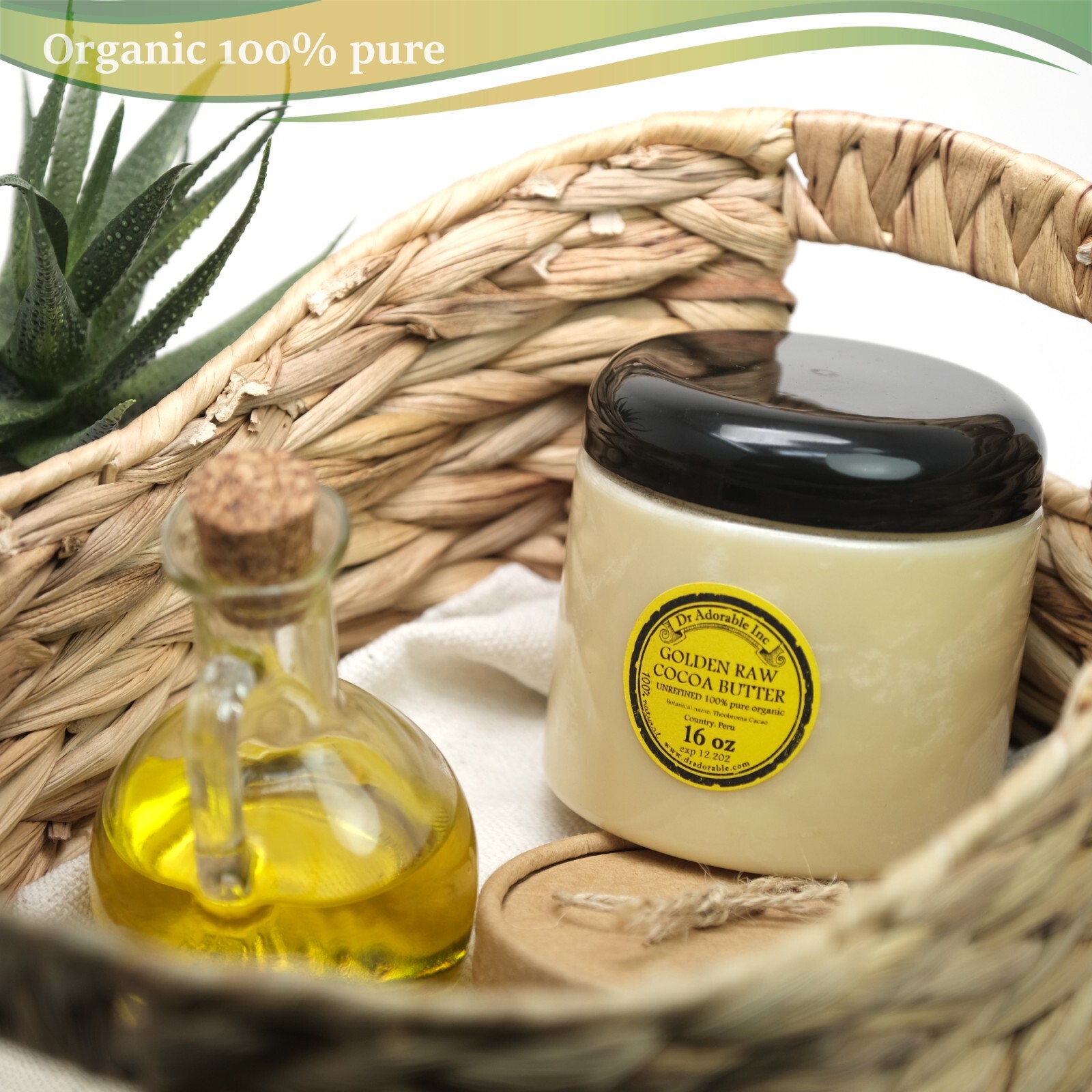 GOLDEN COCOA BUTTER Pure&Organic Prime Pressed Unrefined Food Grade Choose Size