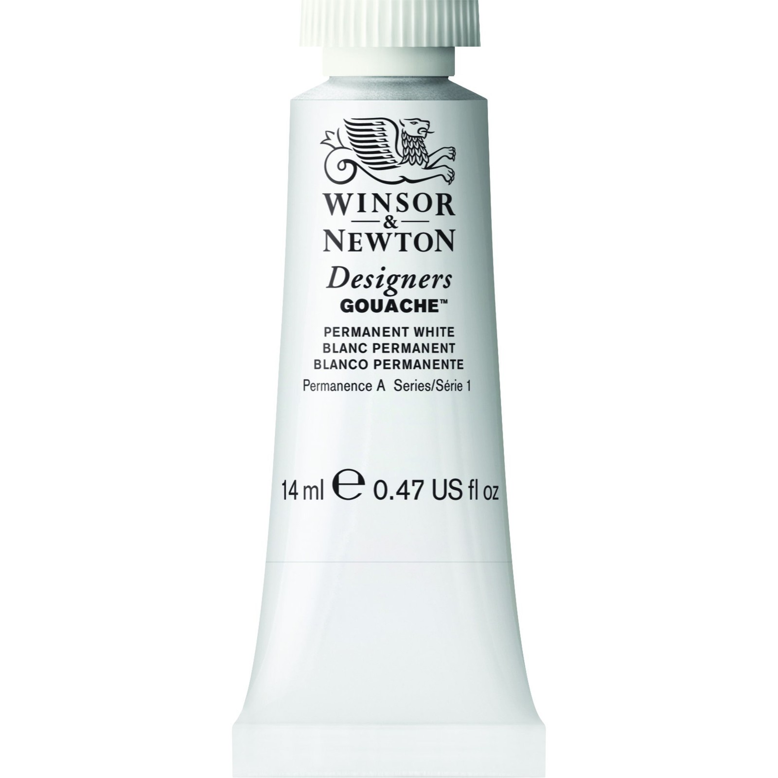 Winsor & Newton Designer’s Gouache, 0.47 Fl Oz (Pack of 1), Permanent White