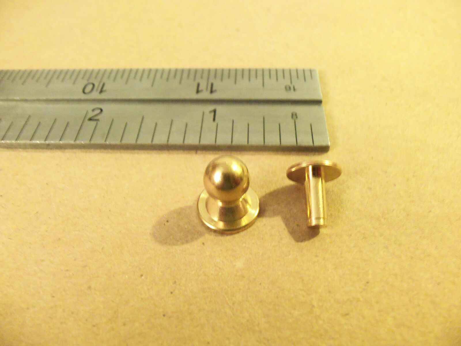 Sam Browne Solid Brass Button Studs (Pack Of 10)