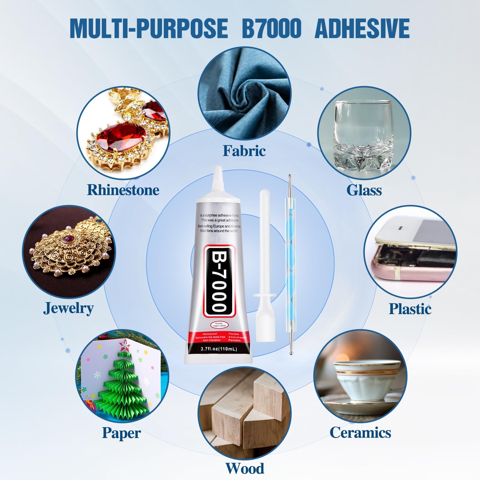 110 ml B7000 Adhesive for Crafts, Clear Glue with 110 ml, 1 PCS, 110 ML