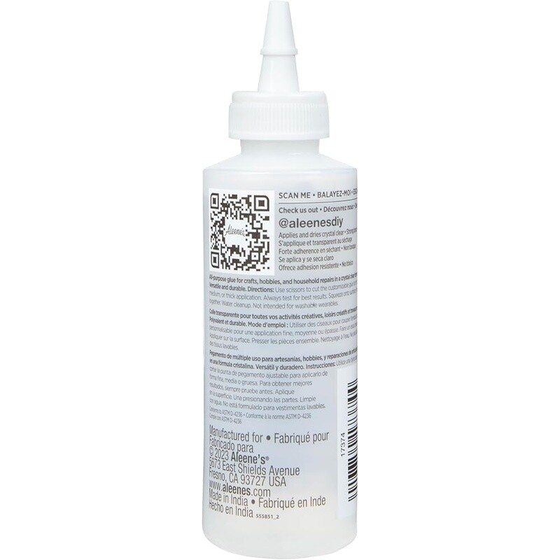 Clear Gel Tacky Glue Eco Friendly Adhesive DIY Crafts Slime 4oz Bottle New