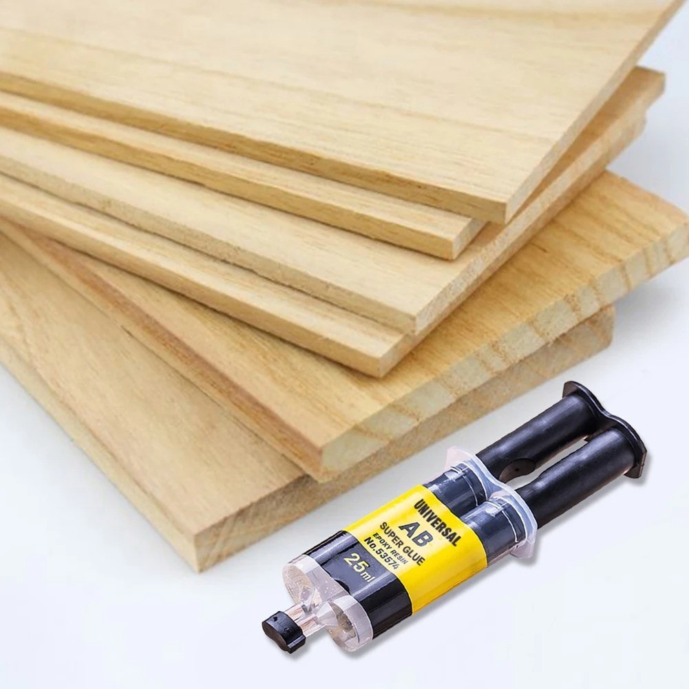 Epoxy Resin AB Super Glue 2 Min Fast Cure Strong Adhesive for Metal Plastic Wood
