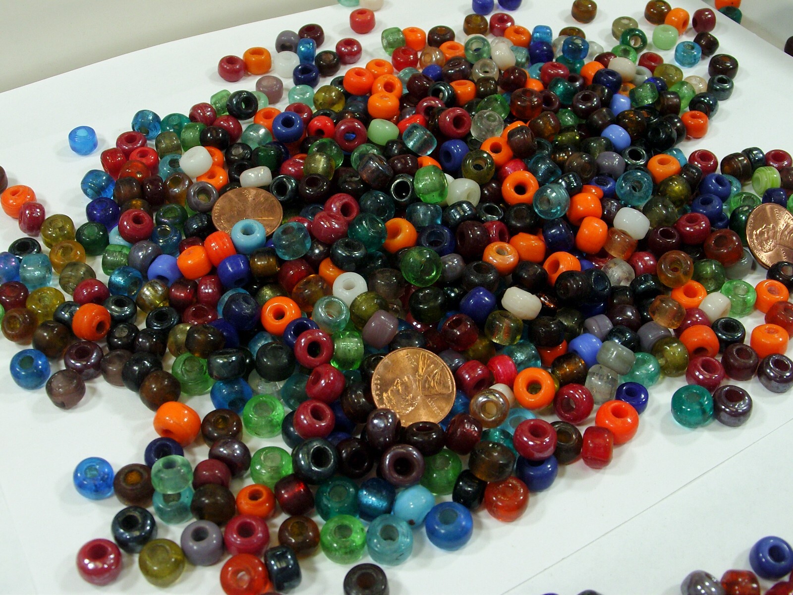 2 Pounds Assorted Color 6mm x 9mm Glass Pony Beads India Bulk Lot Sale (NBW-9)