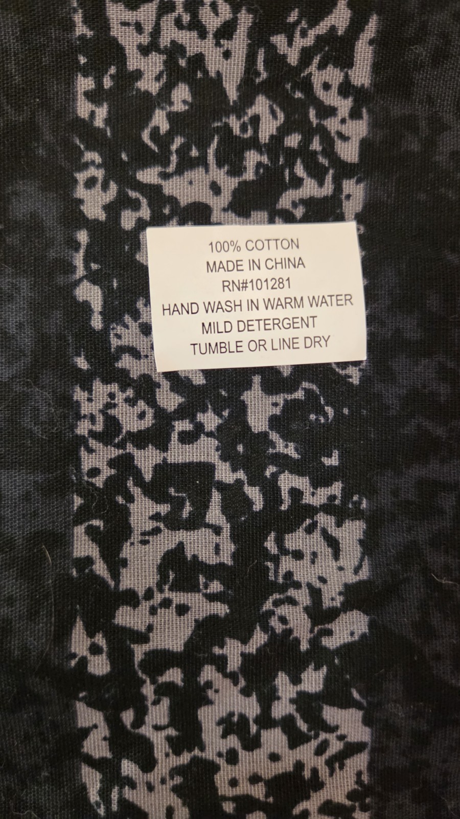 24/7 Life by 7-Eleven Abstract Cotton Fabric By the Yard, Black & Gray