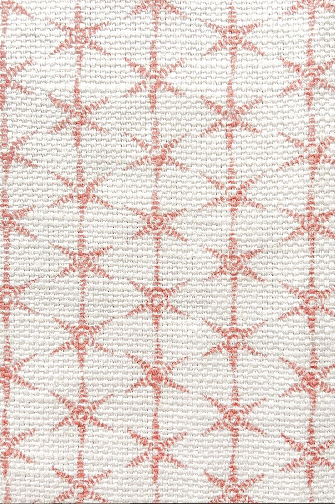 Juliet Travers All Over Small Scale Star Print Fabric- Anise / Pink 2.85 yds