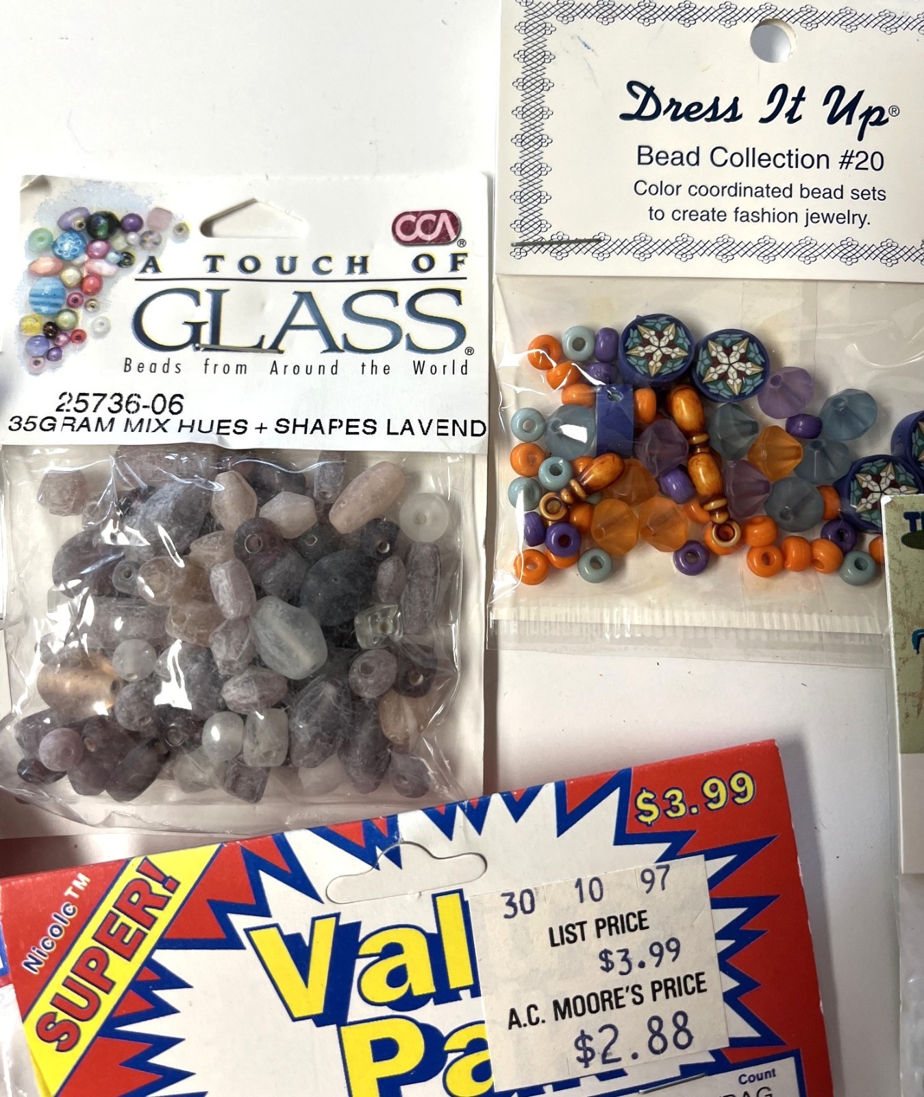 Lot of Jewelry Making Beads Some Designer, Some Glass, Dress It Up & More!