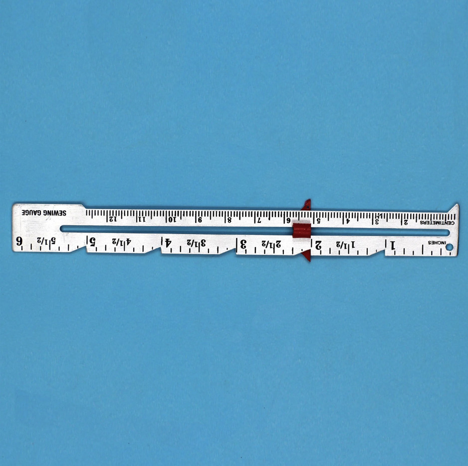 1pc Metal Sliding Sewing Gauge Quilting Measuring Tool Ruler – NEW