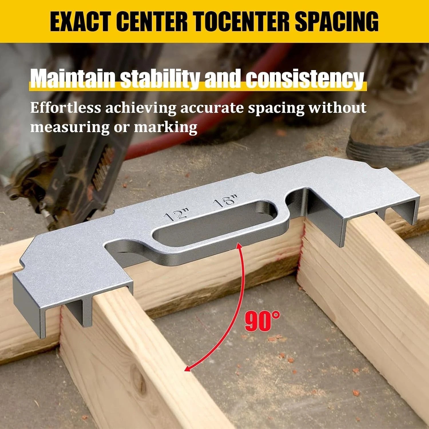Durable 100% Cast Aluminum Stud Spacing Tool – For DIY & Professionals Alike