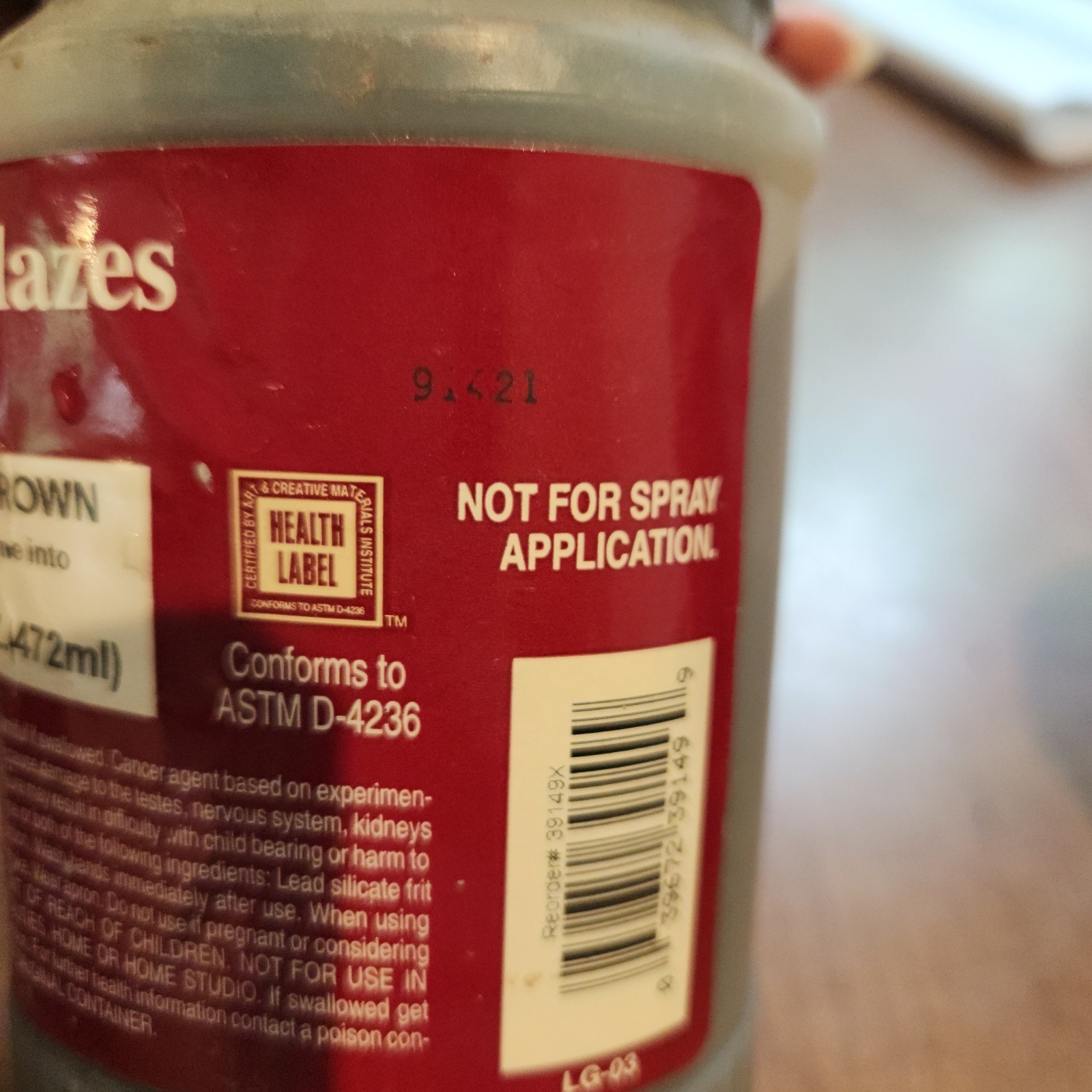 Amaco Low Fire Gloss Glaze – LG- 32 – Pint – Metallic Brown (Not Foodsafe)