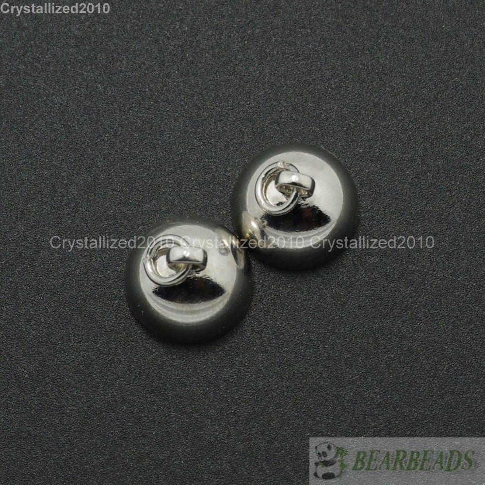 10 Sets Strong Magnetic Round Ball Smooth Metal Connector Clasps Silver 6mm 8mm