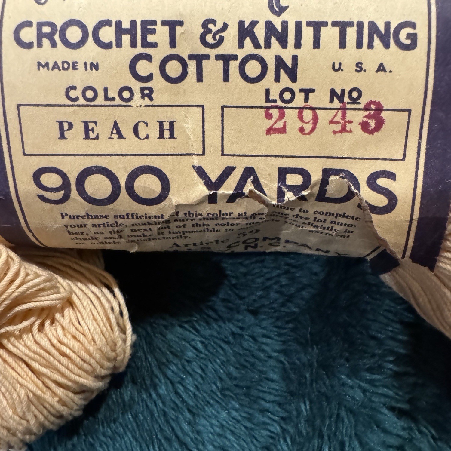 Vintage & Modern Yarn Lot Lily Cotton Peach Orlon Sayelle Aunt Lydia Sugar Cream