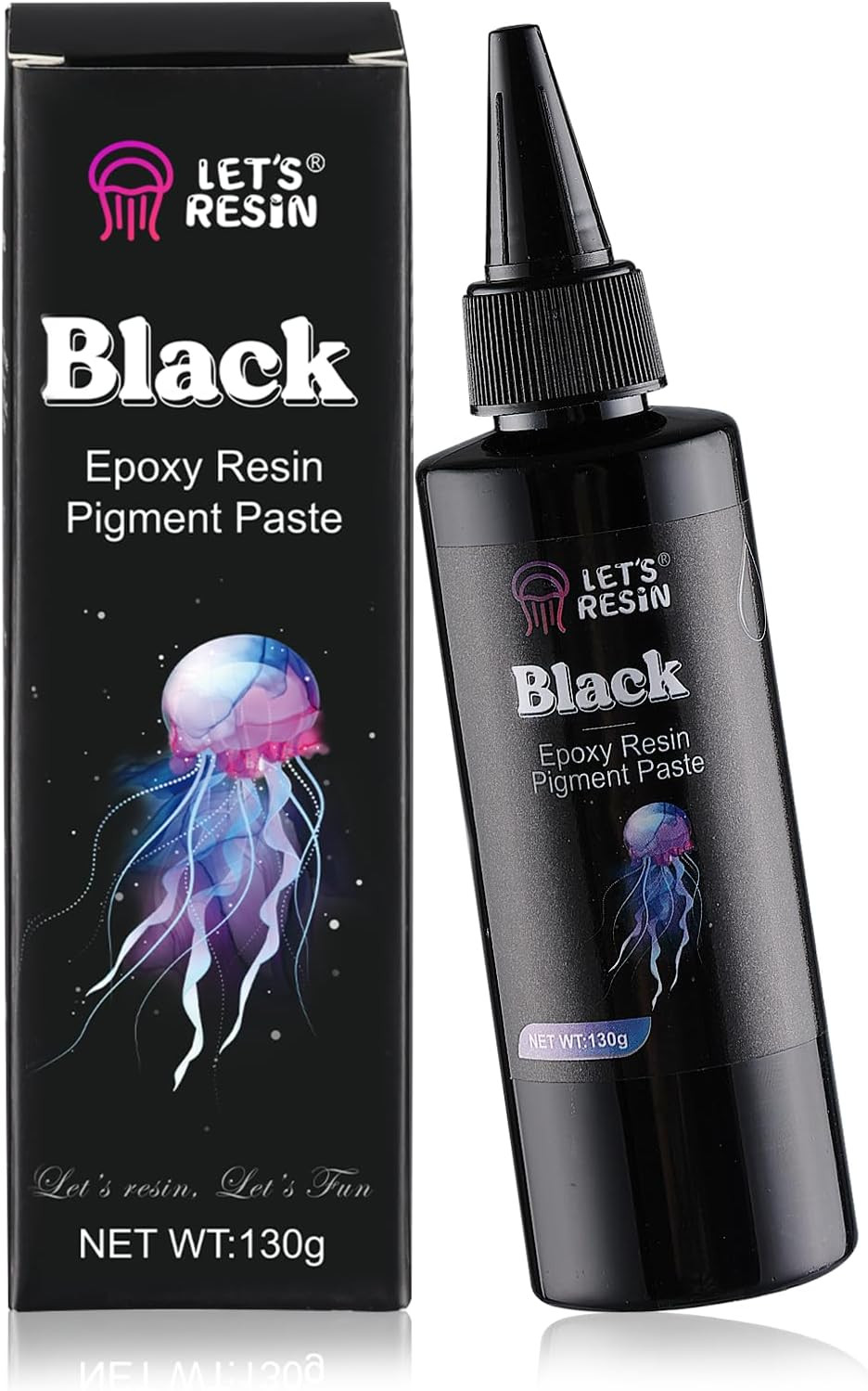 LET’S RESIN High Concentrated Black Epoxy Resin Pigment Paste, 100Ml, Opaque Res