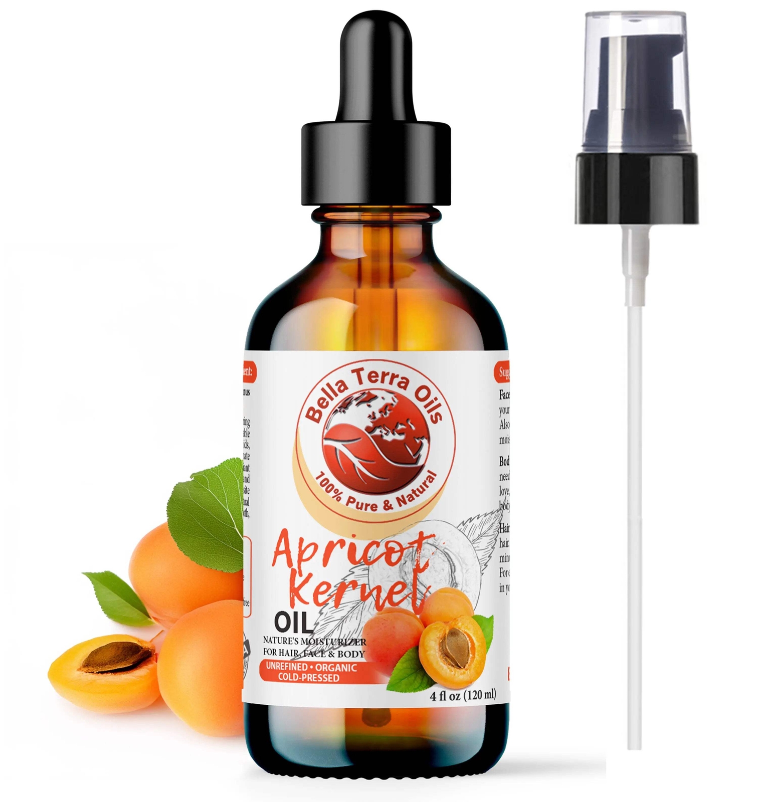 Organic Apricot Kernel Oil – 4oz | Cold-Pressed Oil for Skincare, Haircare & DIY