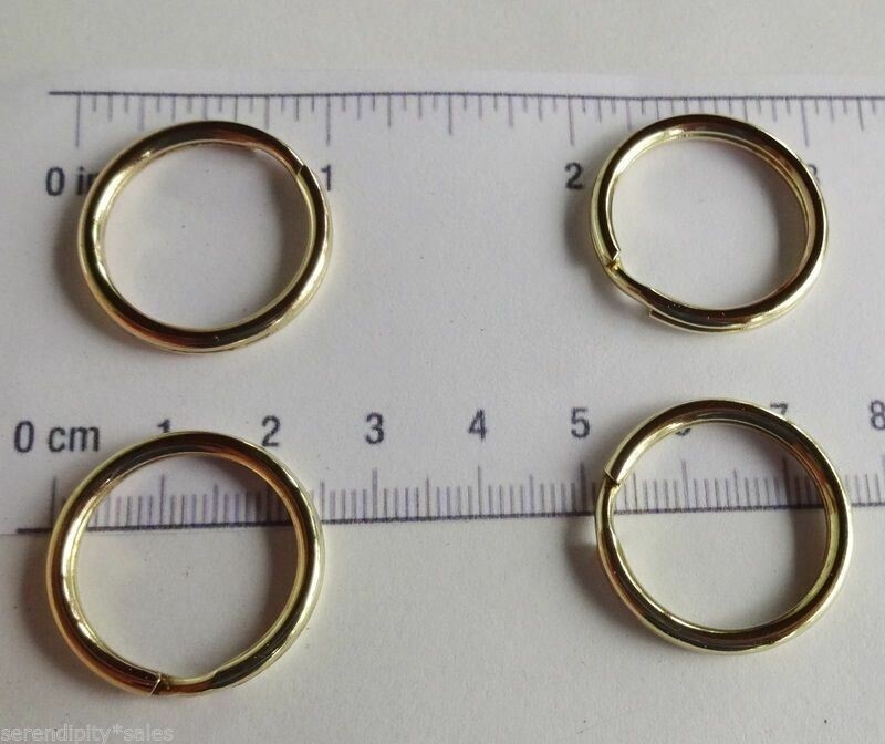 1 (One) Solid Brass Split Key Ring 24mm 0.97″/ 1″ Non Corrosive No Nickel/Lead