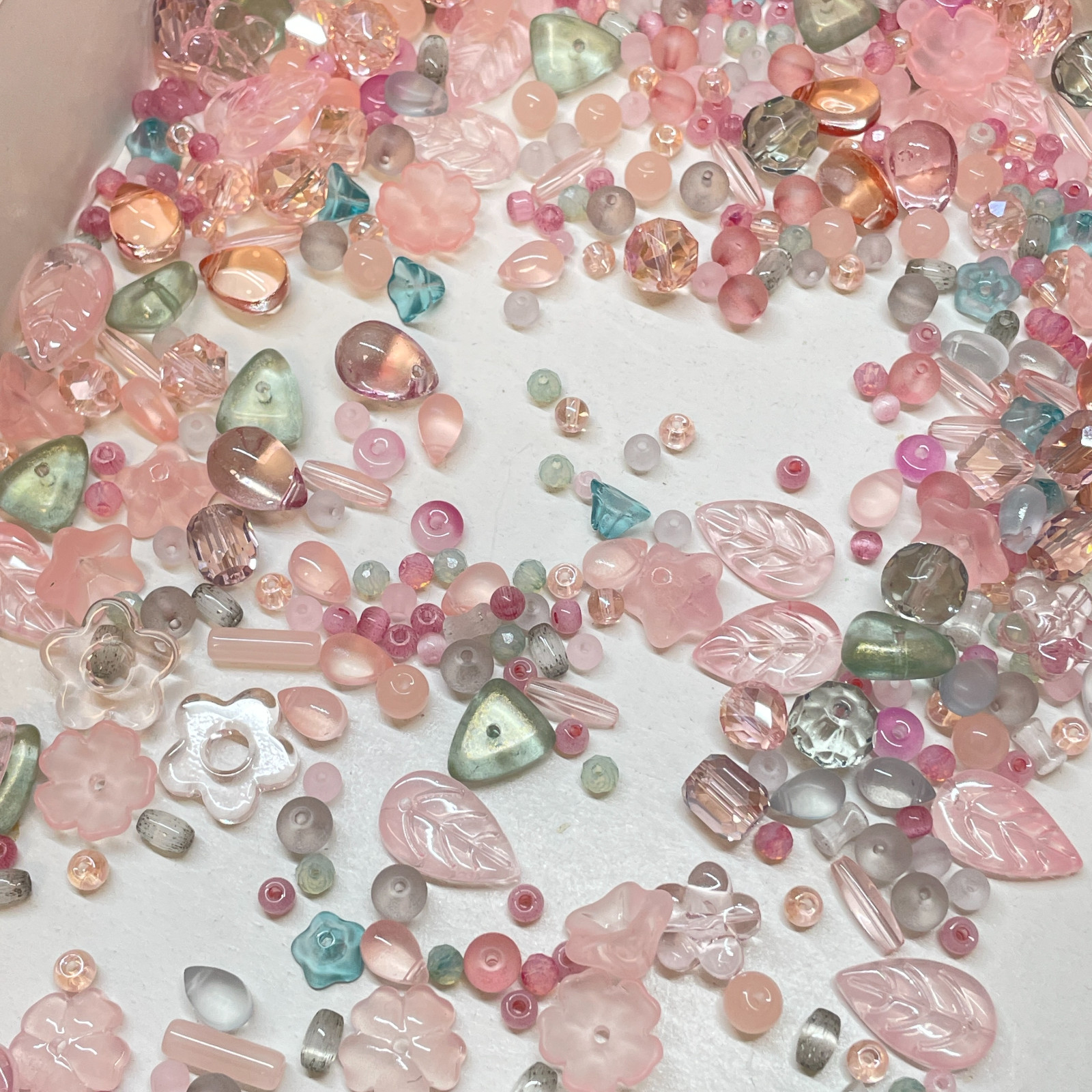 1.7oz Handmade Glass Beads for Jewelry Making – 200 Mixed Styles Assortment