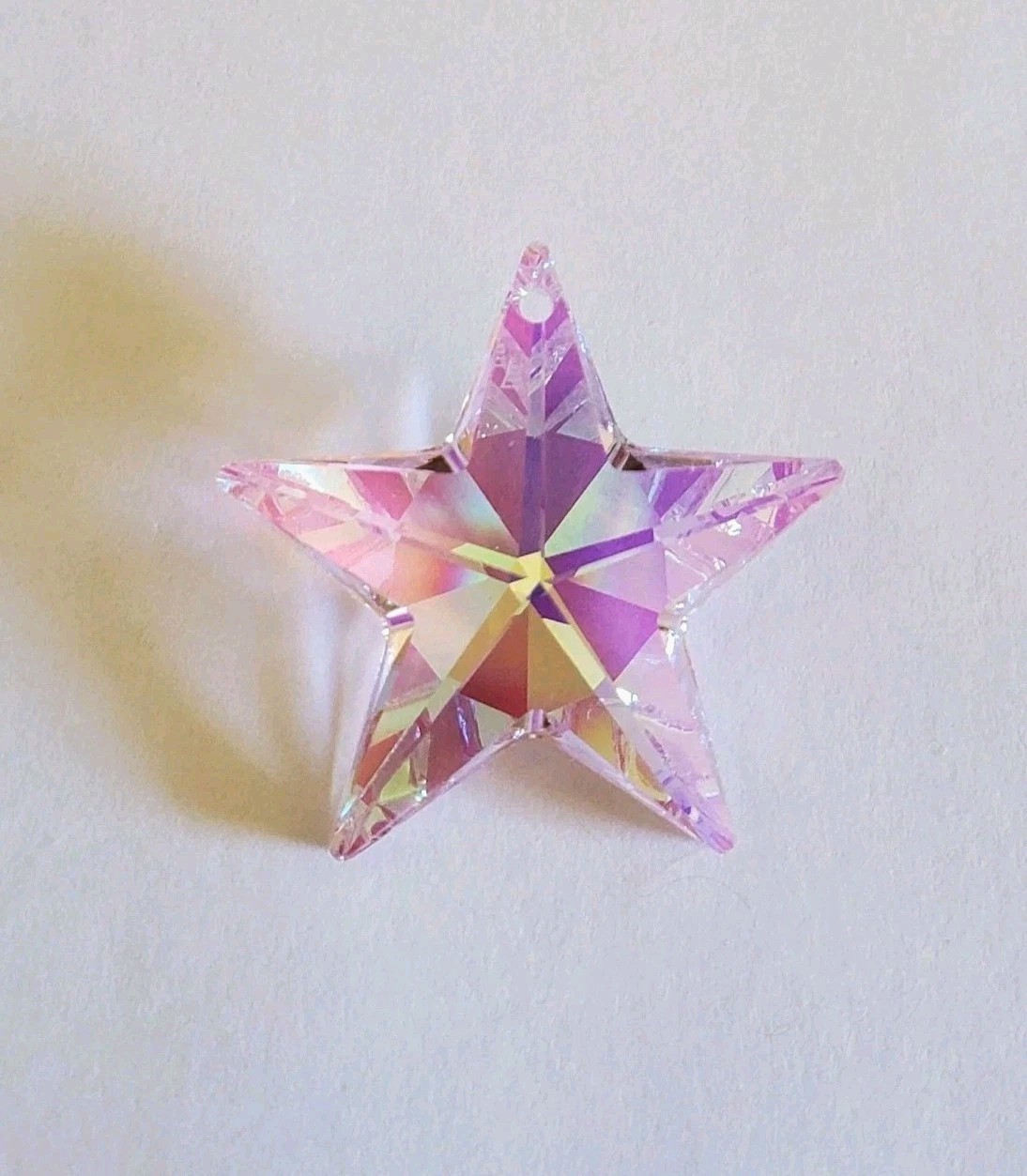 Vintage Swarovski 28mm Star Pendant Rosaline AB (1pc)