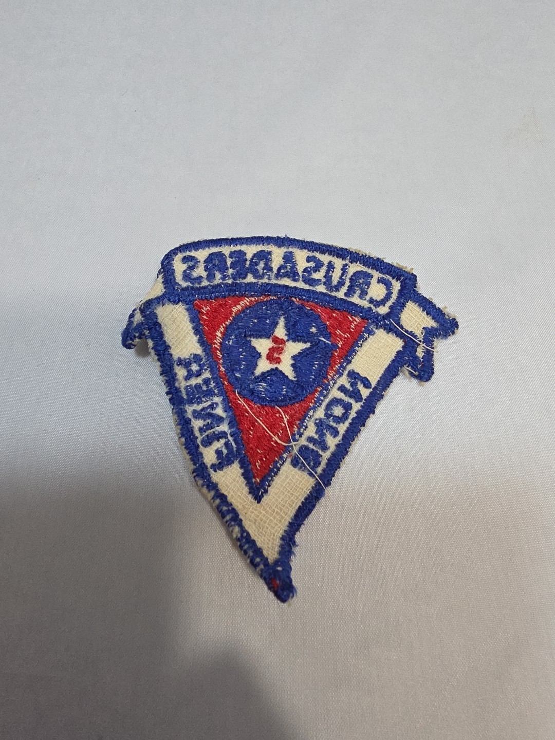 Vintage Crusader None Finer Embroidered Patch 3×3 Sew On