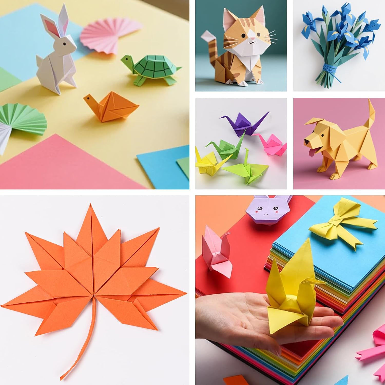 300 Sheets Origami Paper 6×6 Double-Sided 25 Colors for Crafts & DIY Art