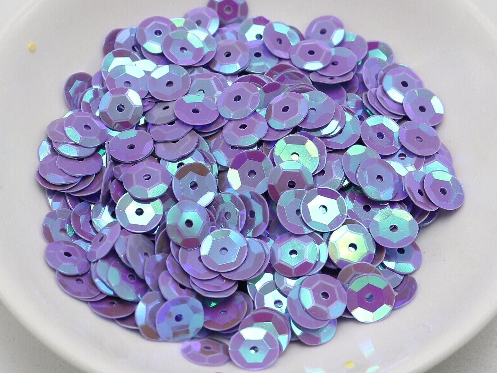 3000 Purple AB 8mm CUP round loose sequins Paillettes sewing Wedding craft