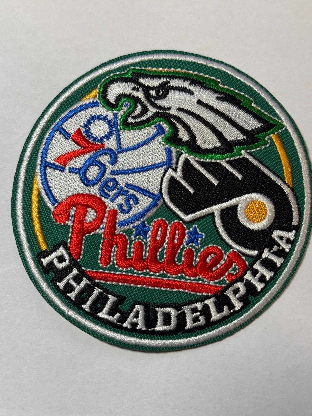 Philadelphia all sports circle 3 inch embroidered iron on patch