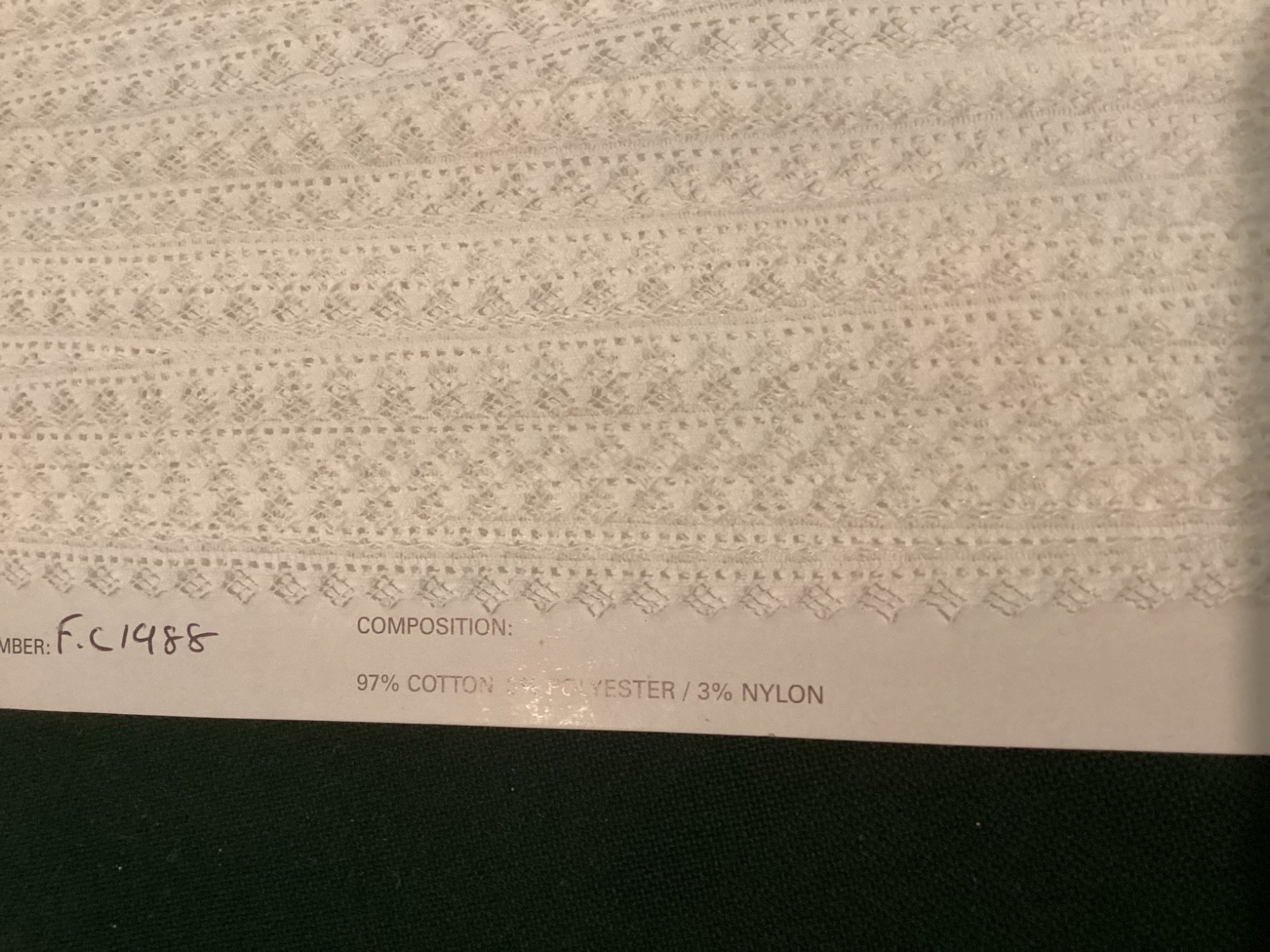 1/4” Heirloom White Flat English Cotton Trim Lace #1988