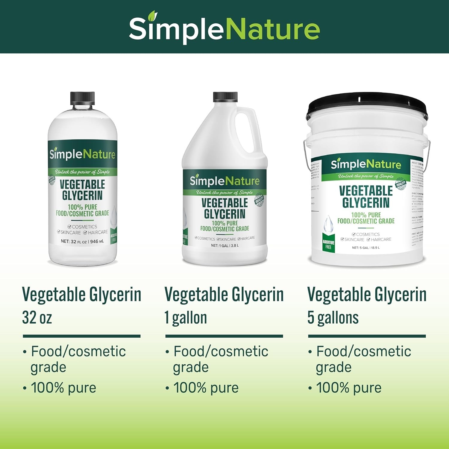 32 oz Food/Beauty Grade Vegetable Glycerin – Natural Humectant for DIY Projects