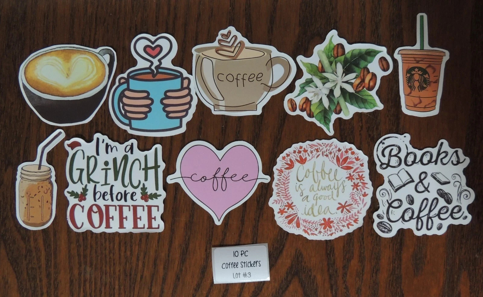 Coffee -Drink – Stickers – 10 Pieces – Choose between 3 styles! See Description