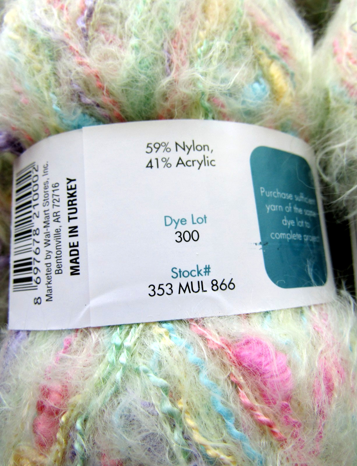 4x NOBO No Boundaries Yarn Pastel Green, Purple, Yellow, Pink 4 skeins