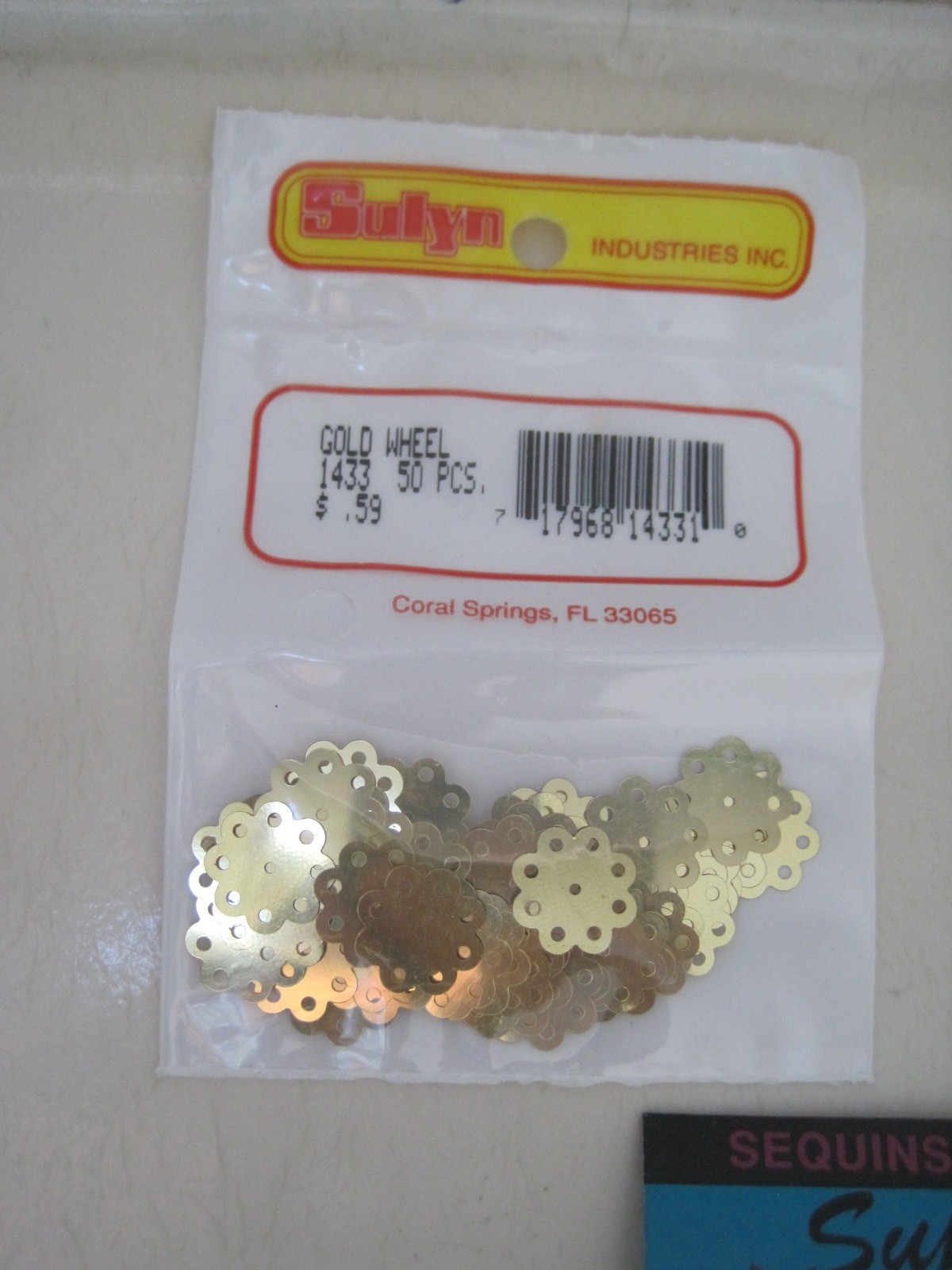 Vintage Lot of Sequins Snowflake Sunburst Wheel Assorted Shapes Colors Pack