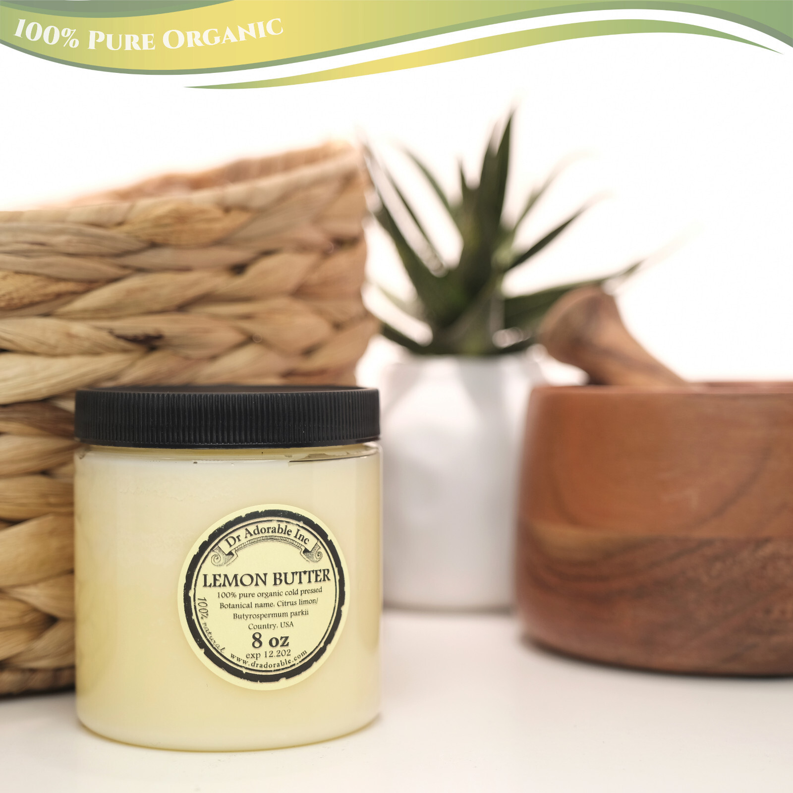 LEMON BUTTER ORGANIC NATURAL COLD PRESSED 100% PURE RAW HAIR SKIN BODY FRESH