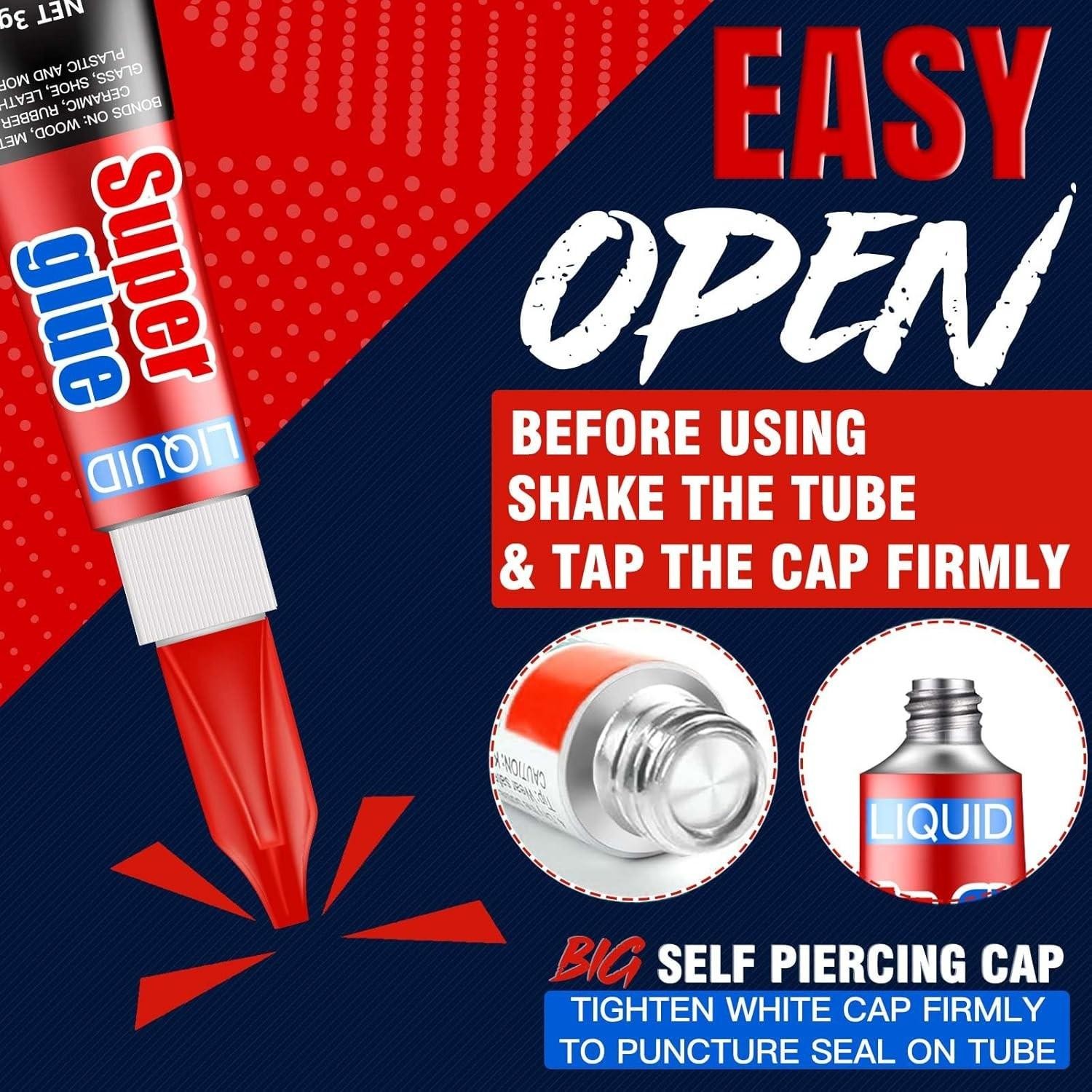 12 Pack Super Glue Liquid 3g Fast Dry Cyanoacrylate Adhesive Clear