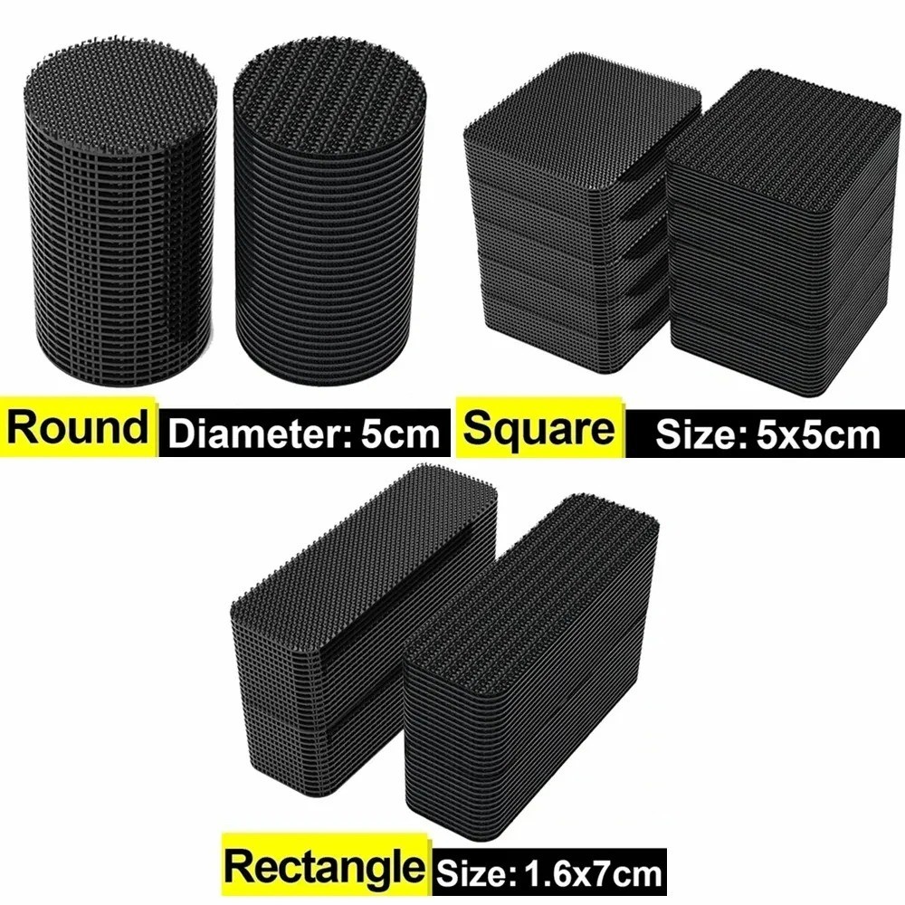 30Pcs Self Adhesive Hook Loop Strips Black Heavy Duty Sticky Back Tape Fastener