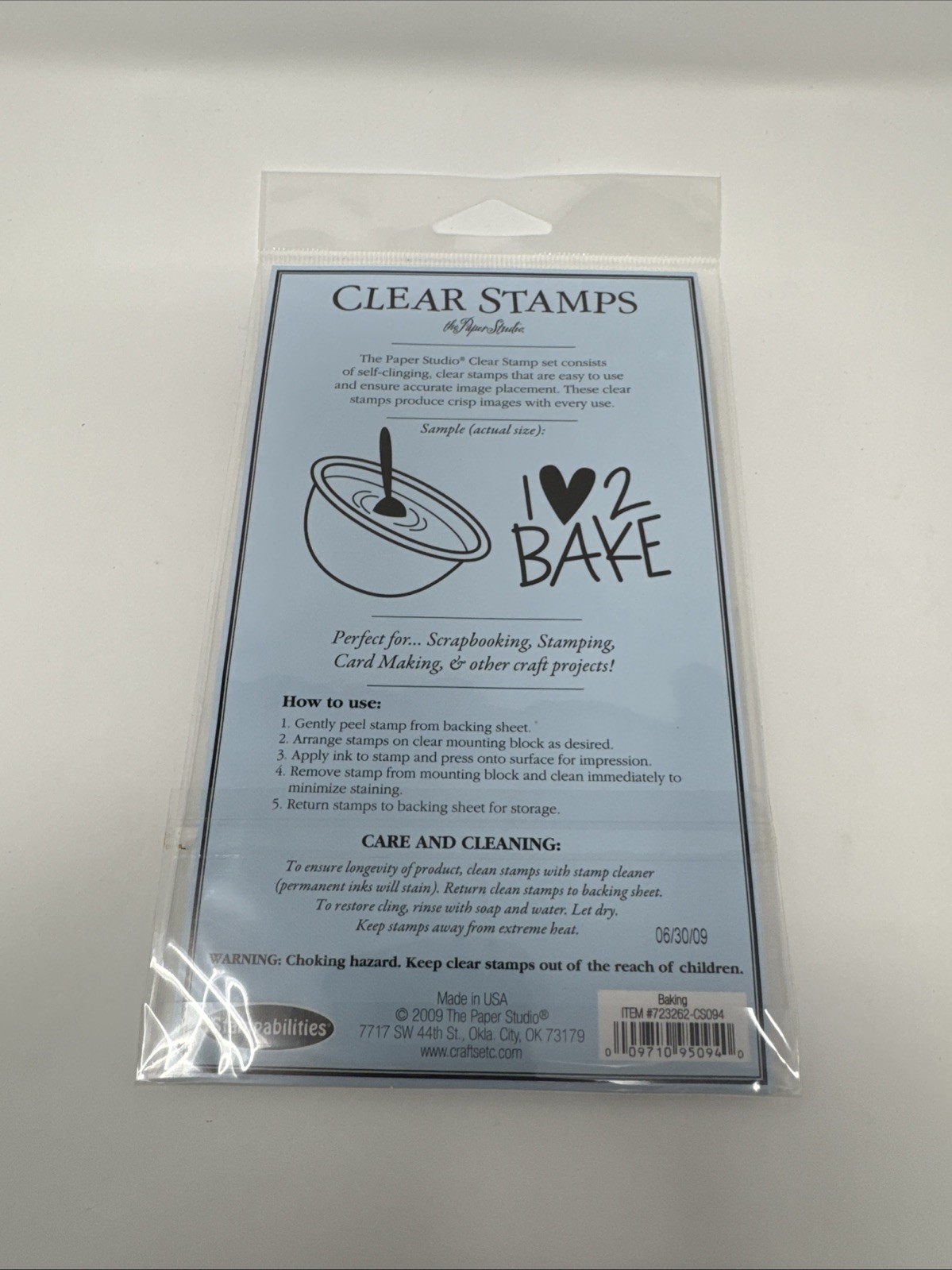 Cooking Baking Clear Stamps Set The Paper Studio New In Package